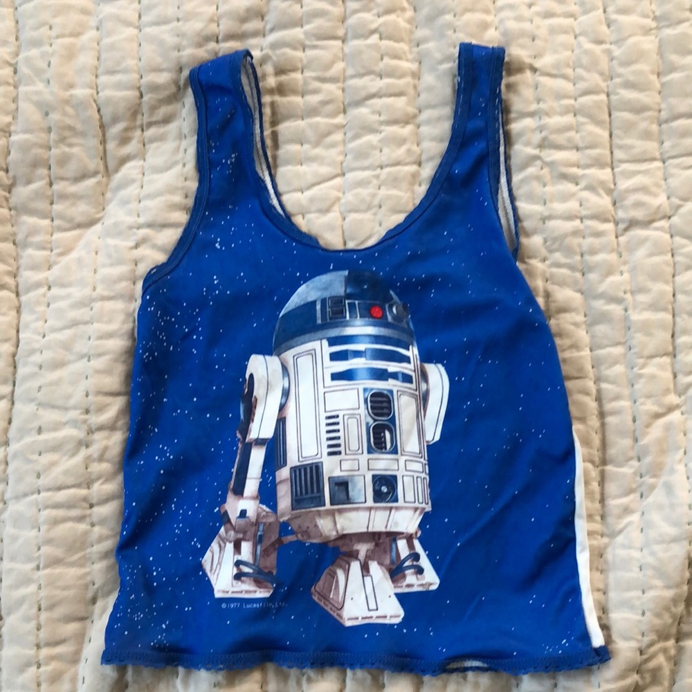 Vintage 70s Star Wars R2D2 girls tank top, rare